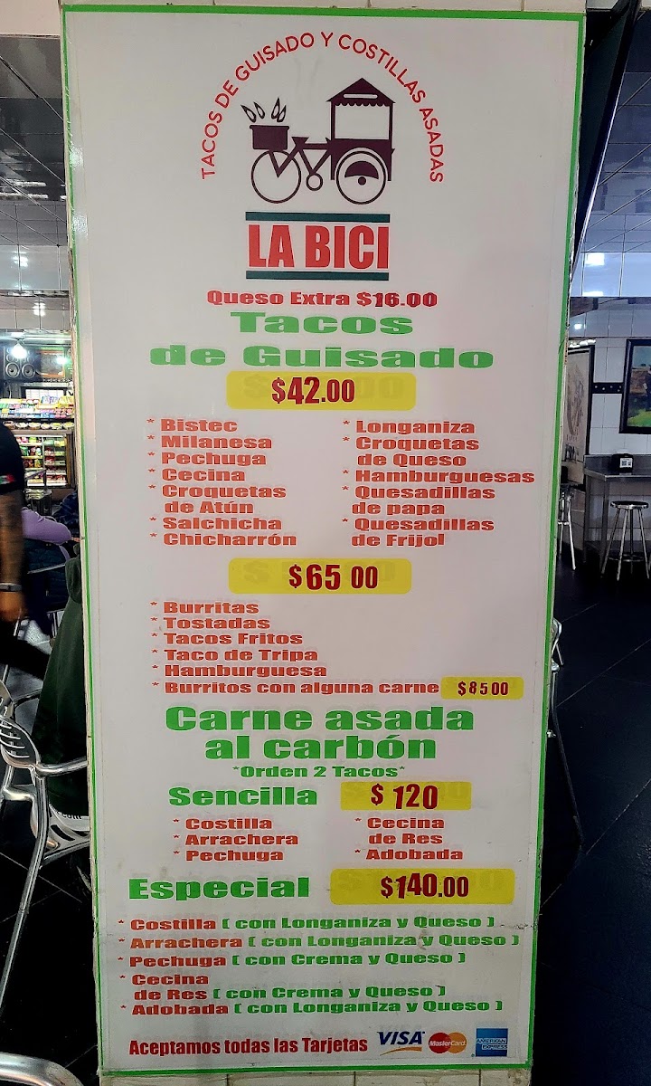 Tacos La Bici Menu - Image 1